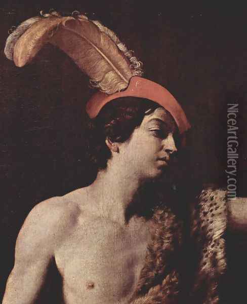 David with the head of Goliath, Detail Oil Painting - Guido Reni
