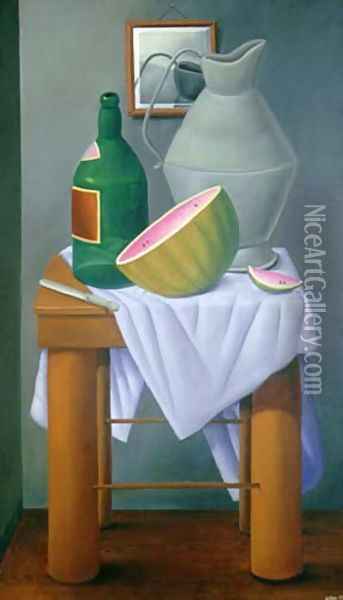Still Life III Oil Painting - Fernando Botero