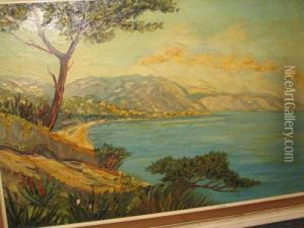 German Mountain Landscape, Seascape, River Landscape Oil Painting - Wilhelm Nagel