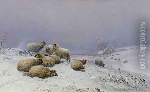 Winter, 1861 Oil Painting - Thomas Sidney Cooper