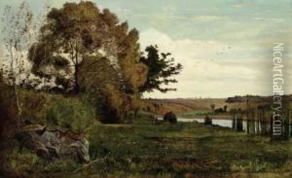 Une Matinee D'automne A Cernay Oil Painting - Paul-Camille Guigou