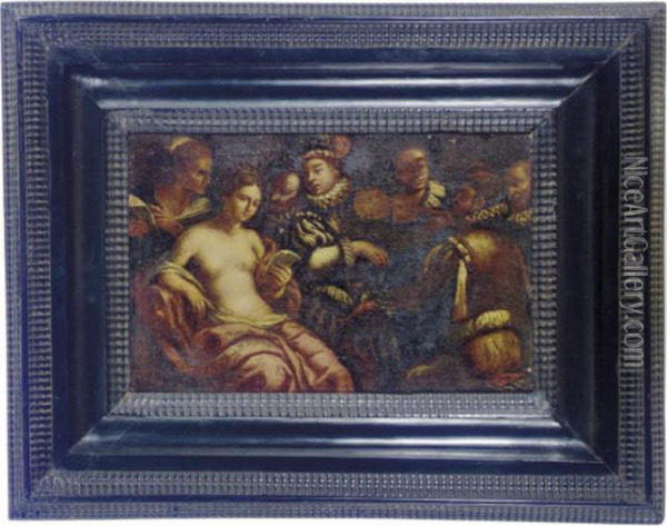 A Musical Concert Oil Painting - Michelangelo Merisi Da Caravaggio