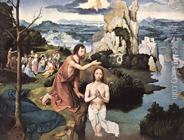 Baptism of Christ Oil Painting - Joachim Patenier (Patinir)