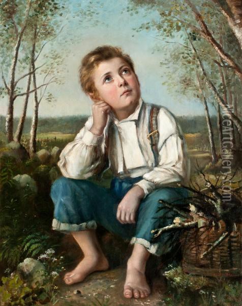 Alittle Boy Oil Painting - Adelaide Leuhusen