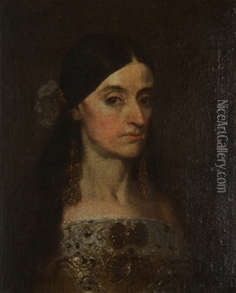 Retrato De Dama Oil Painting - Juan Carreno De Miranda
