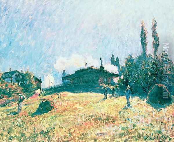 The Station at Sevres Oil Painting - Alfred Sisley