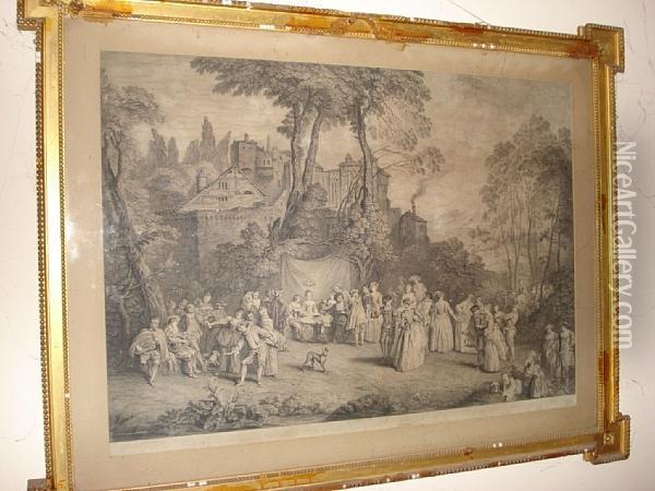Le Mariee De Village (the Village Bride) Oil Painting - Charles-Nicolas I Cochin