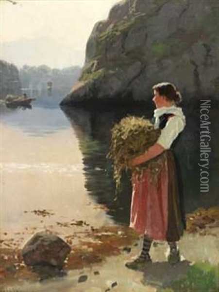En Varm Sommermorgen Oil Painting - Hans Dahl