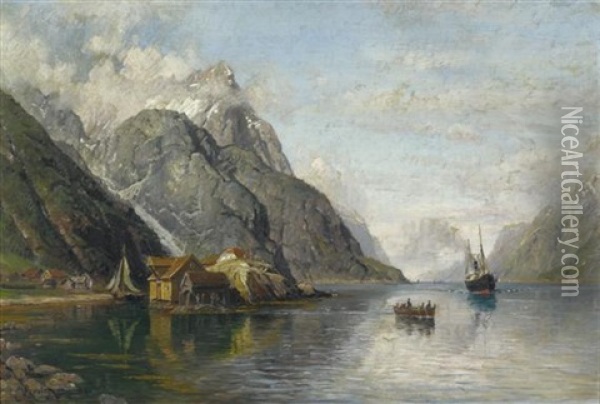 Fjordlandschaft Oil Painting - Anders Monsen Askevold