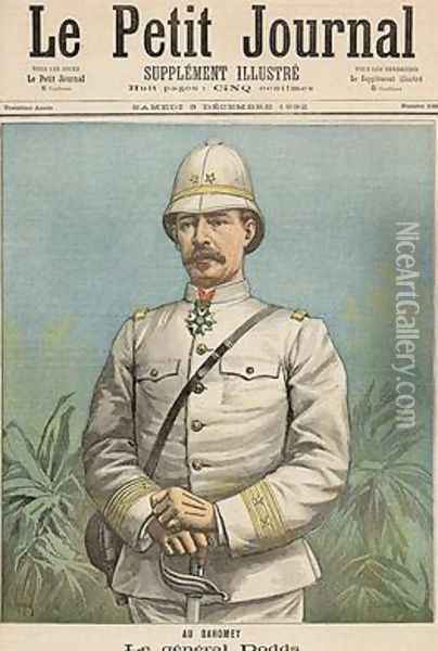 General Alfred Amedee Dodds 1842-1922 in Dahomey from Le Petit Journal 3rd December 1892 Oil Painting - Henri Meyer