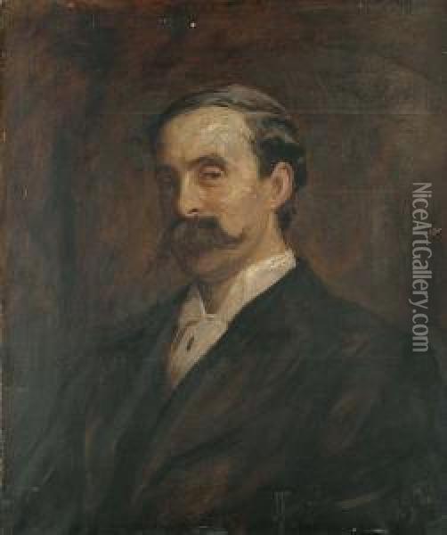 Portrait Of Andrew Black Oil Painting - John Pettie