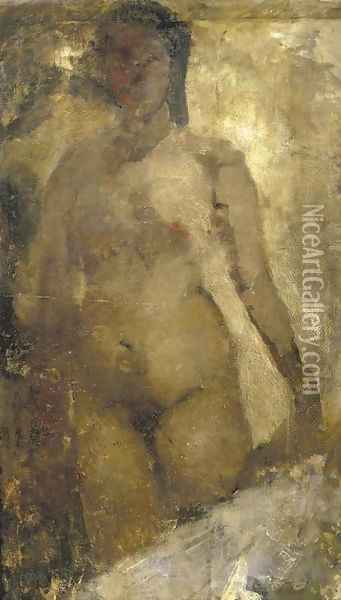 Standing nude Oil Painting - George Hendrik Breitner