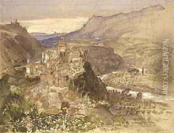 Italian Landscape Oil Painting - Samuel Palmer