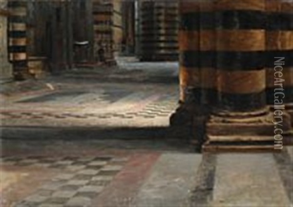 A View From Siena Cathedral Oil Painting - Peter Vilhelm Ilsted
