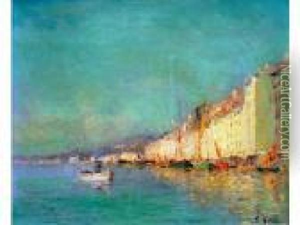 Le Port Oil Painting - Francois Nardi