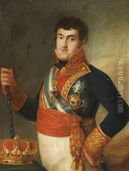 Portraet Af Kong Ferdinand V Af Spanien Oil Painting - Vicente Lopez y Portana