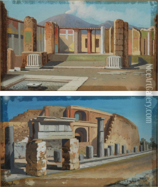 Scorci Di Pompei Oil Painting - Antonio Coppola
