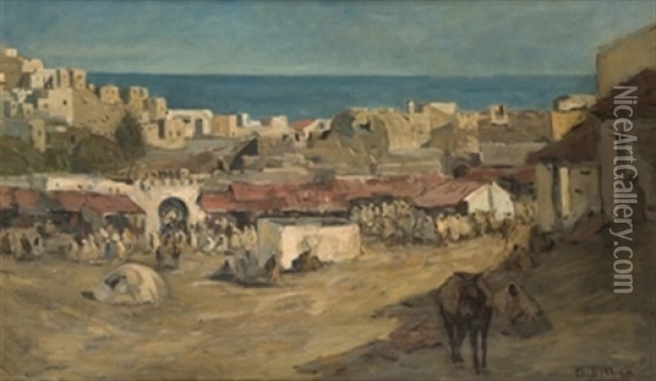 Vista De Marruecos Oil Painting - Gonzalo Bilbao Martinez