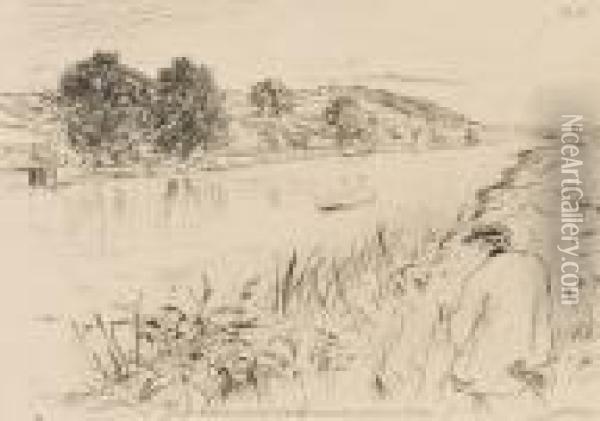 Sketching, No. 1 Oil Painting - James Abbott McNeill Whistler