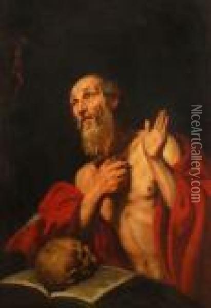 The Penitent Saintjerome Oil Painting - Jusepe de Ribera