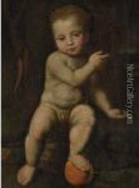 Infant John The Baptist Oil Painting - Leonardo Da Vinci