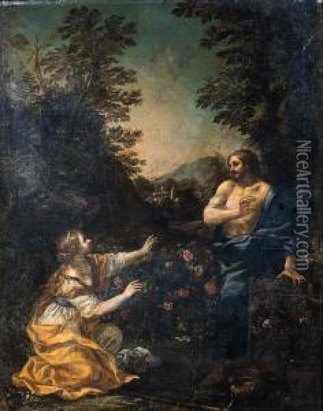 Cristo E La Samaritana Al Pozzo Oil Painting - Ciro Ferri