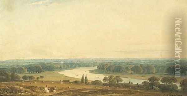 The Thames from Richmond Oil Painting - John Varley
