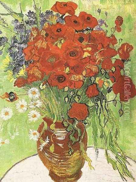 Red Poppies And Daisies Oil Painting - Vincent Van Gogh