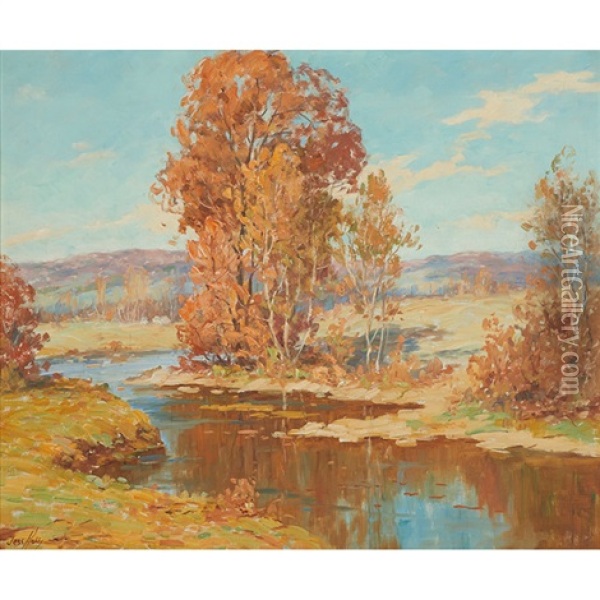October On Horse Creek Oil Painting - Jess Hobby