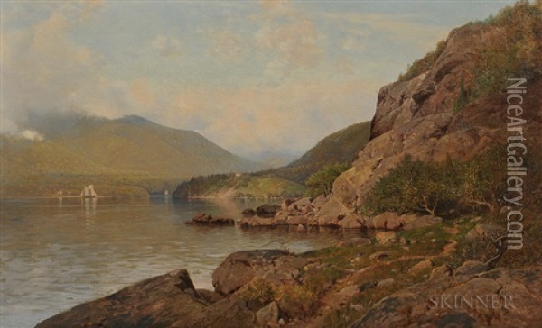 View Of The Hudson At West Point Oil Painting - Frank Anderson