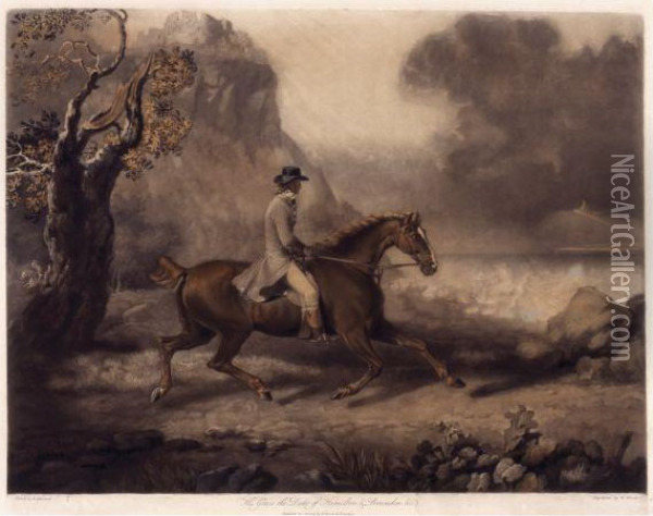 After George Garrard His Grace The Duke Ofhamilton & Brandon &c. Oil Painting - George Garrard