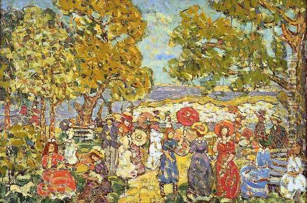 Landscape With Figures3 Oil Painting - Maurice Brazil Prendergast
