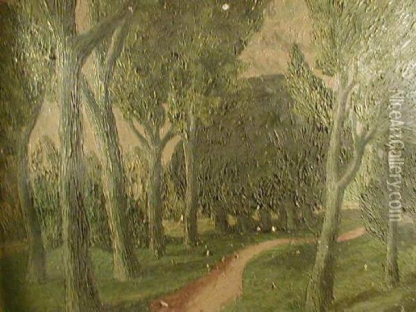 Landscape With Trees Oil Painting - Paul Nash