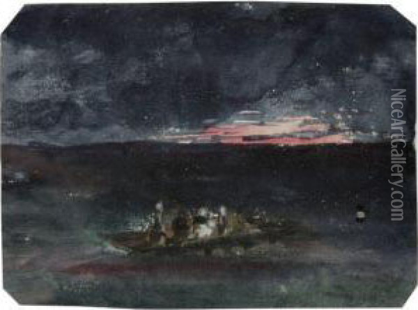 Barque Dans La Nuit Oil Painting - George Sand