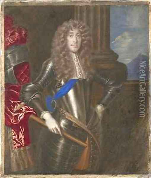 James II as Duke of York Oil Painting - Richard (Dwarf Gibson) Gibson