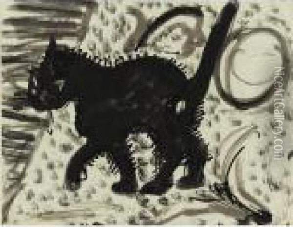 Katze Oil Painting - Ernst Ludwig Kirchner