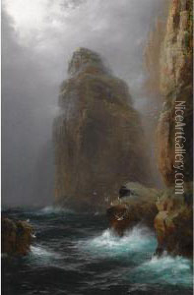 Sea Stack Oil Painting - Peter Graham