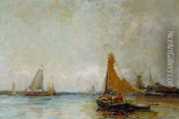 Off The Dutch Coast Oil Painting - Frederic Stuart Richardson