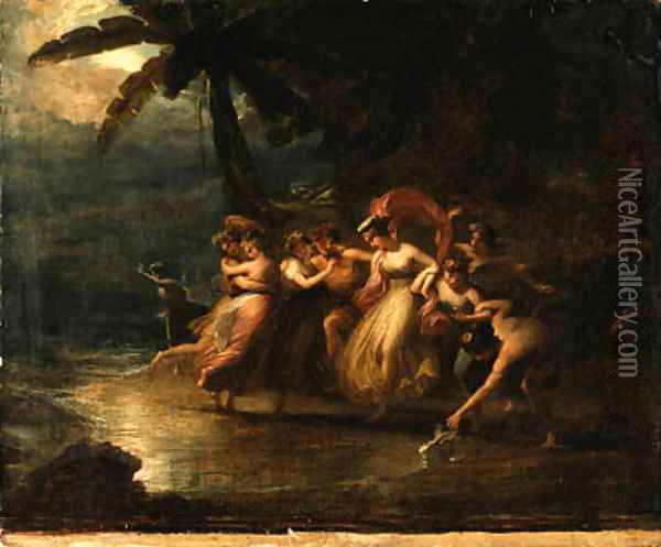 Fairies on the sea shore Oil Painting - Henry Howard