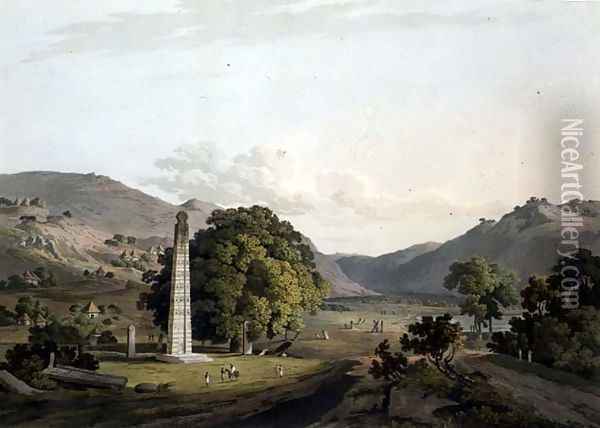 The Obelisk at Axum, engraved by Daniel Havell 1785-1826 1809 Oil Painting - Henry Salt