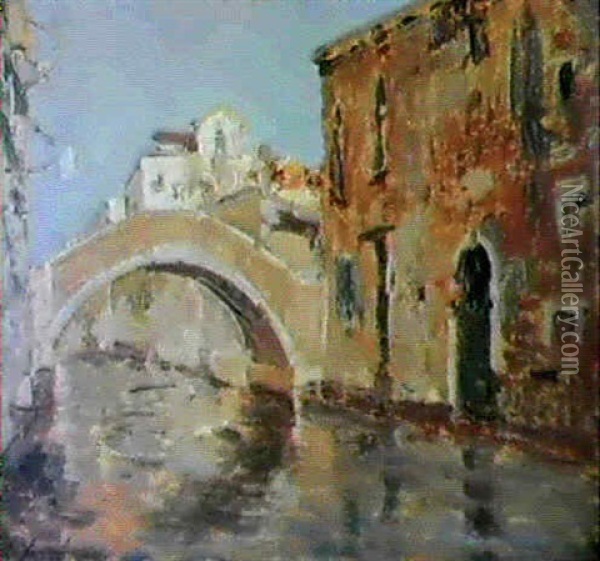 Rio Santa Caterina Oil Painting - Emma Ciardi