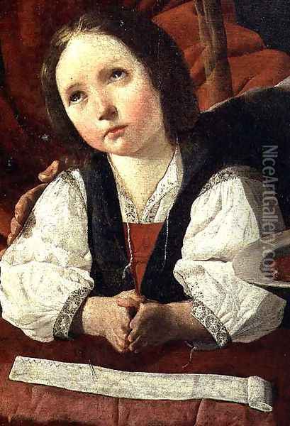 The Holy Family, detail of the Christ Child Oil Painting - Francisco De Zurbaran
