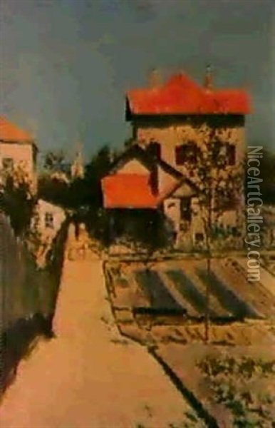 La Maison De L'artiste Au Petit-gennevilliers Oil Painting - Gustave Caillebotte
