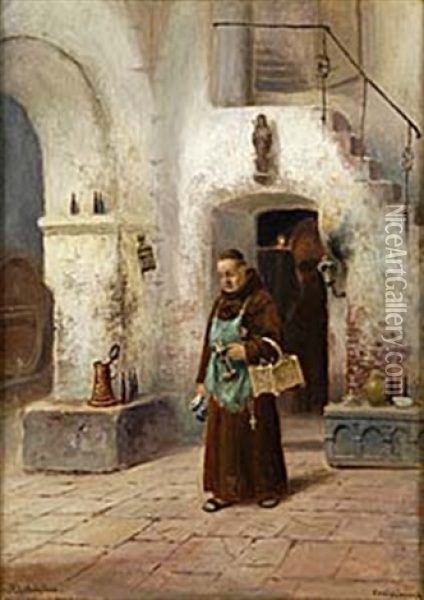Klosterkallaren Oil Painting - Frans Wilhelm Odelmark