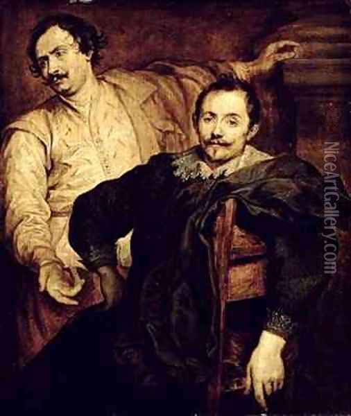 Double Portrait of the de Wael Brothers Lucas 1591-1661 and Cornelis 1592-1667 Oil Painting - Sir Anthony Van Dyck