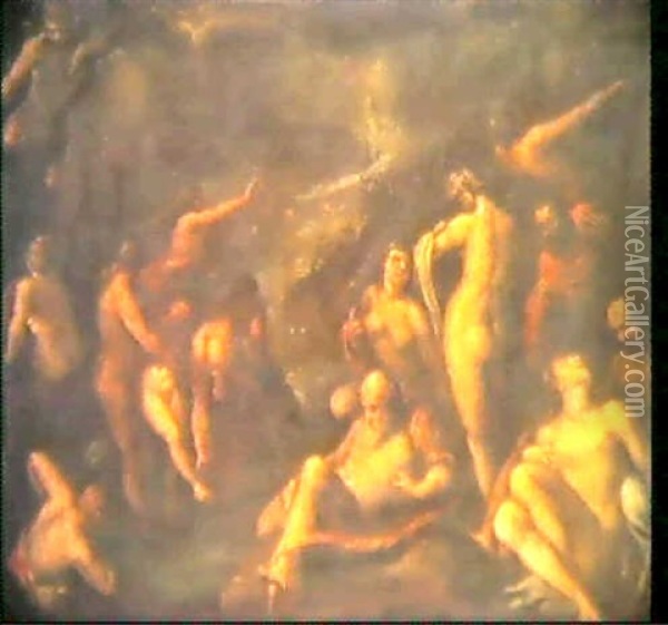 Le Deluge Oil Painting - Hans Von Aachen