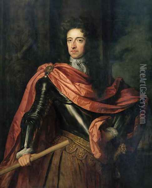 Portrait of William III 1650-1702 of Orange Oil Painting - Sir Godfrey Kneller