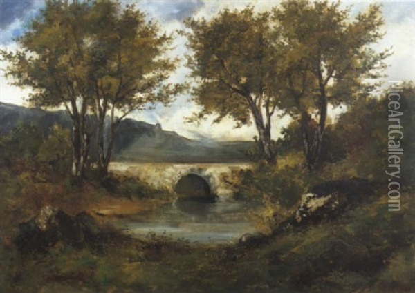 Le Petit Pont Oil Painting - Gustave Courbet