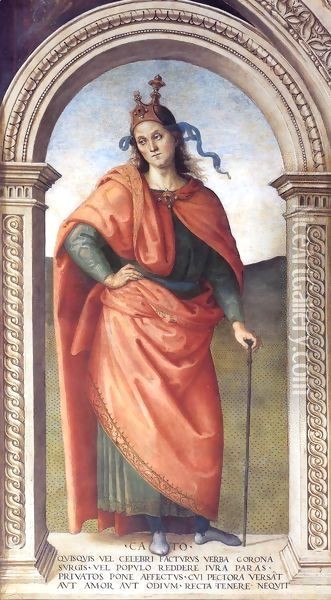 Cato 2 Oil Painting - Pietro Vannucci Perugino