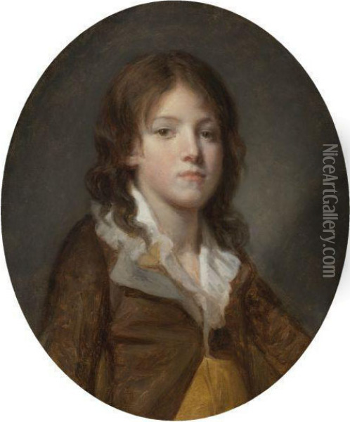 Portrait Of A Boy, Sometimes 
Presumed To Represent Louis-charles,duc De Normandie, Dauphin Of France Oil Painting - Jean Baptiste Greuze